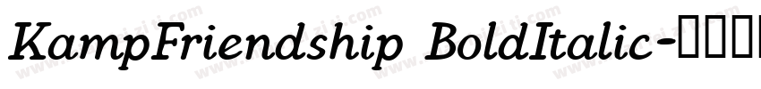 KampFriendship BoldItalic字体转换